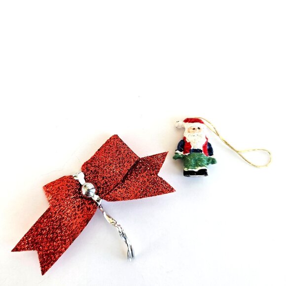 Vintage Hankie Instant Christmas Collection Wood Ornament Decor Bundle - Picture 13 of 15